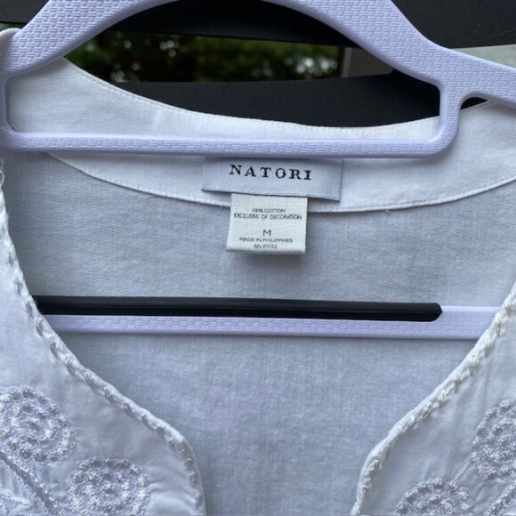 Natori Cover up Size M White embroidered - Picture 4 of 4